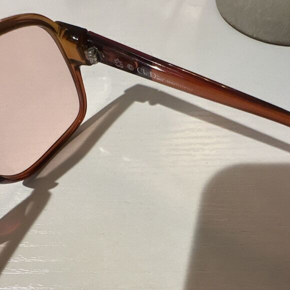 Vintage 1970s Christian Dior Oversized Brown Frame Pink Tinted UV400 Germany main image 10